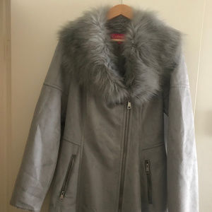 NWOT Catherine Malandrino Faux Shearling Coat